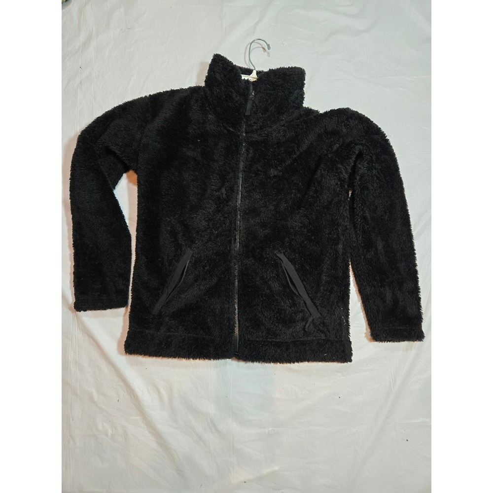 The North Face Osito Full Zip Fleece Jacket Black High Pile Fuzzy Women Small